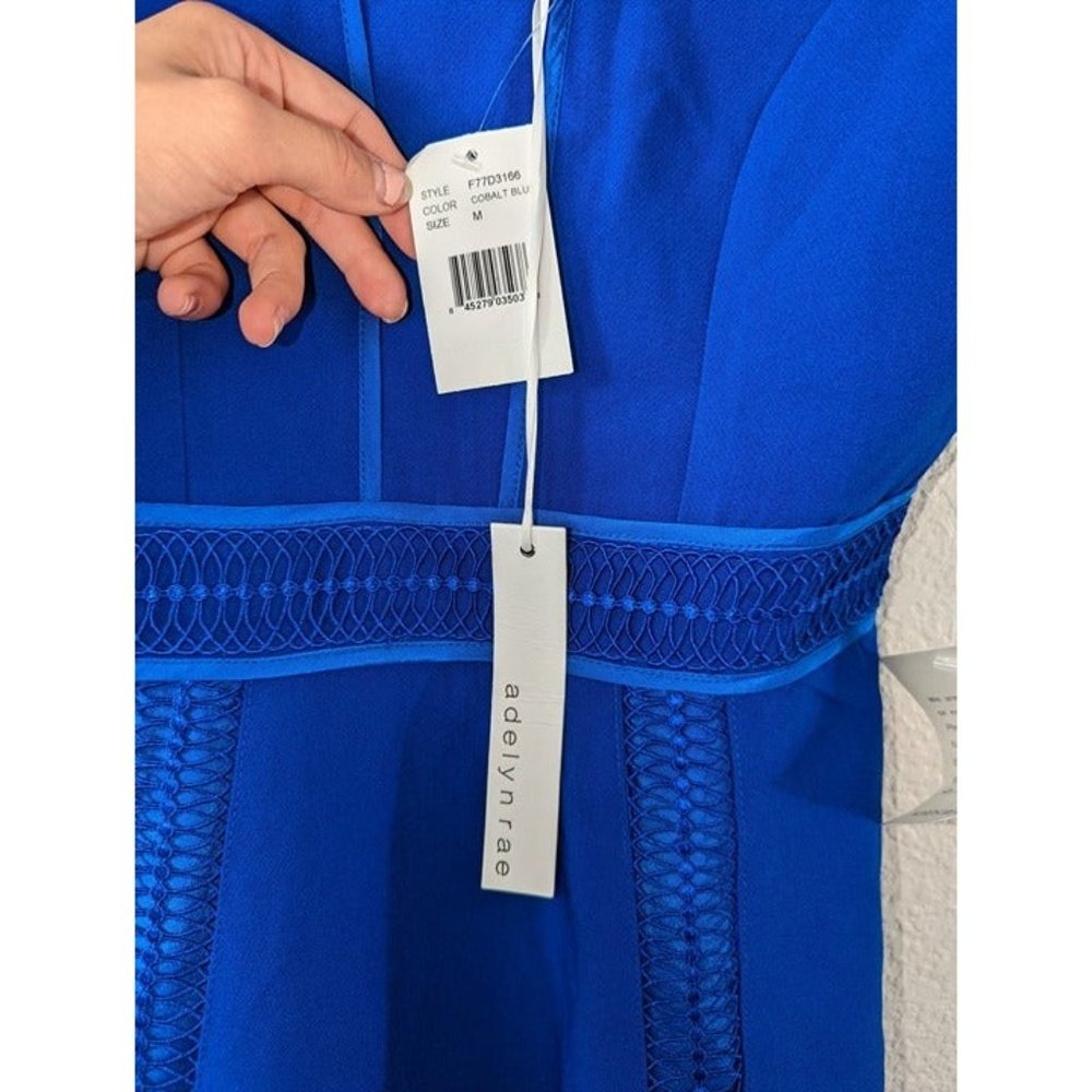 NWT Nordstrom Adelyn Rae Royal Blue Medium Lace Dress - Picture 4 of 10